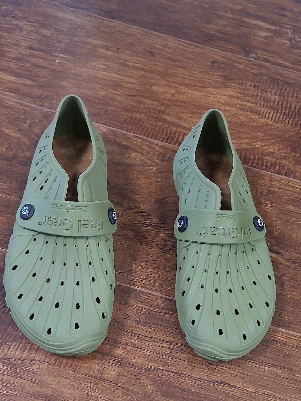 Barefooters Feel Great Green Slip-On Clog Shoes Vacation Swimming Snorkling 38/8